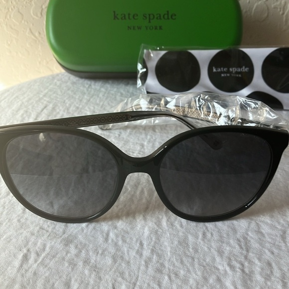 Kate Spade: Black Kimberlyns Singlasses- Gray Gradient - Picture 7 of 16